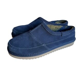 Koolaburra by UGG Graisen Slippers Mens 9 Clogs Slip On Comfort Low Blue Suede